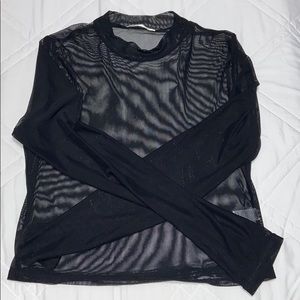 See through black mesh Long sleeve